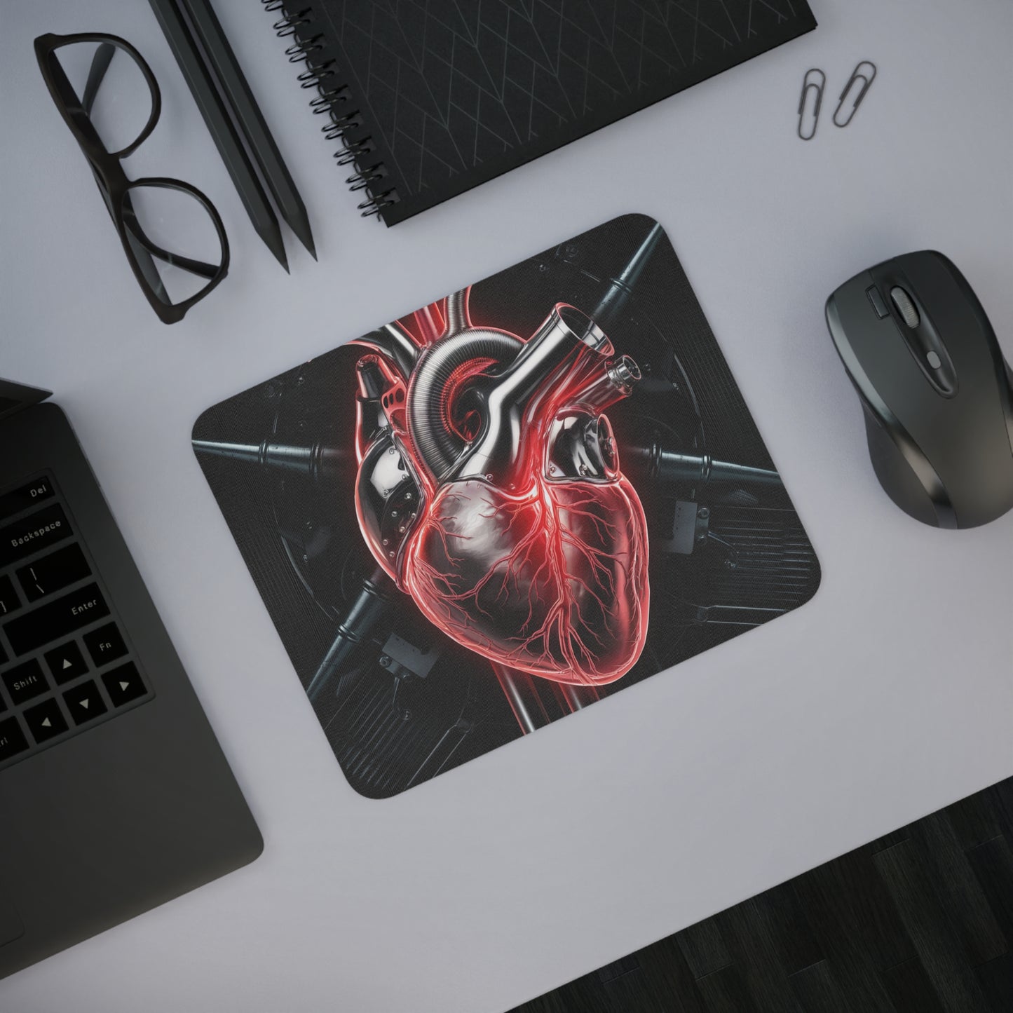 Heart-Themed Desk Mouse Pad, Unique Office Decor, Perfect Gift for Gamers, Students, and Artists, Valentine's Day, Creative Workspace