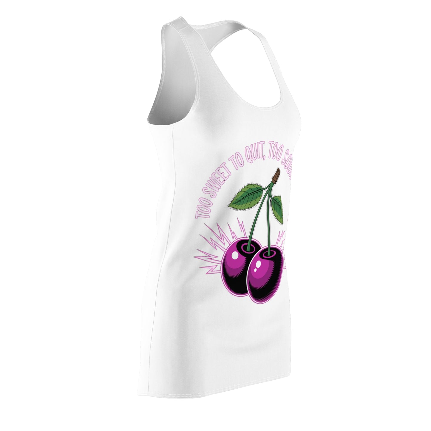 Chic Cherry Racerback Dress - Stylish Summer Dress, Casual Wear, Fun Fashion, Gift for Her, Pool Party Outfit