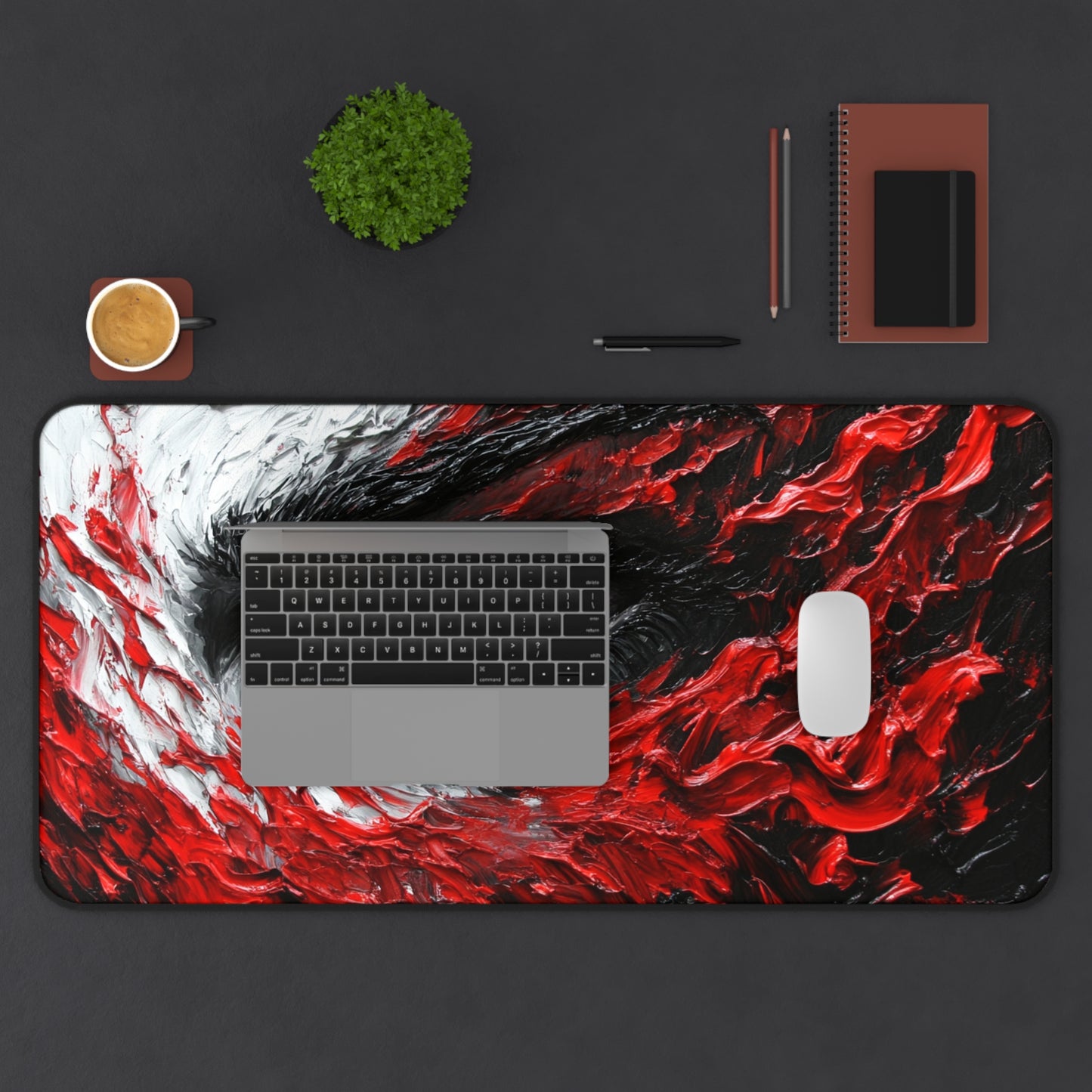 Artistic Desk Mat with Eye Design, Office Decor, Gaming Mouse Pad, Unique Gift for Artists, Modern Workspace Accessory