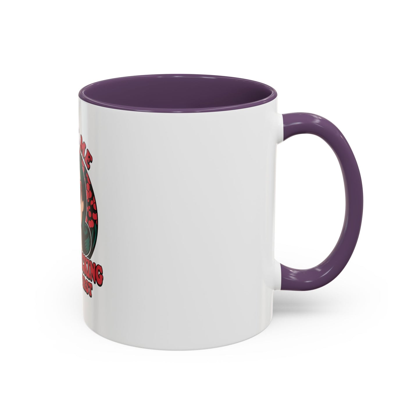 Cherry-Picking Accent Coffee Mug - Fun Gift for Coffee Lovers, Pink Handle Mug, Self-Care Reminder, Retro Design, Perfect for Birthdays,