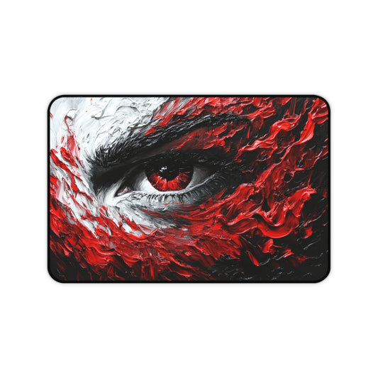 Artistic Desk Mat with Eye Design, Office Decor, Gaming Mouse Pad, Unique Gift for Artists, Modern Workspace Accessory