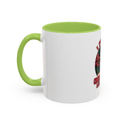 Cherry-Picking Accent Coffee Mug - Fun Gift for Coffee Lovers, Pink Handle Mug, Self-Care Reminder, Retro Design, Perfect for Birthdays,