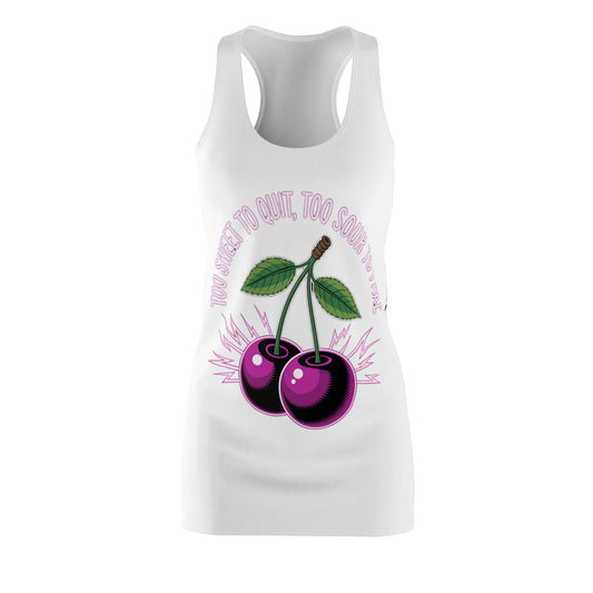 Chic Cherry Racerback Dress - Stylish Summer Dress, Casual Wear, Fun Fashion, Gift for Her, Pool Party Outfit