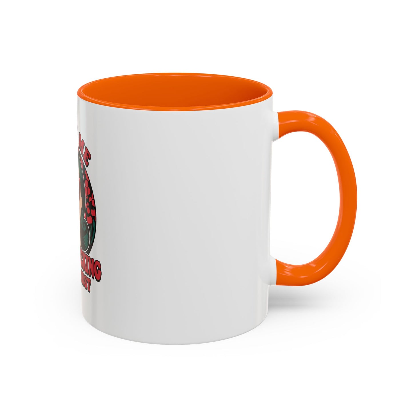 Cherry-Picking Accent Coffee Mug - Fun Gift for Coffee Lovers, Pink Handle Mug, Self-Care Reminder, Retro Design, Perfect for Birthdays,