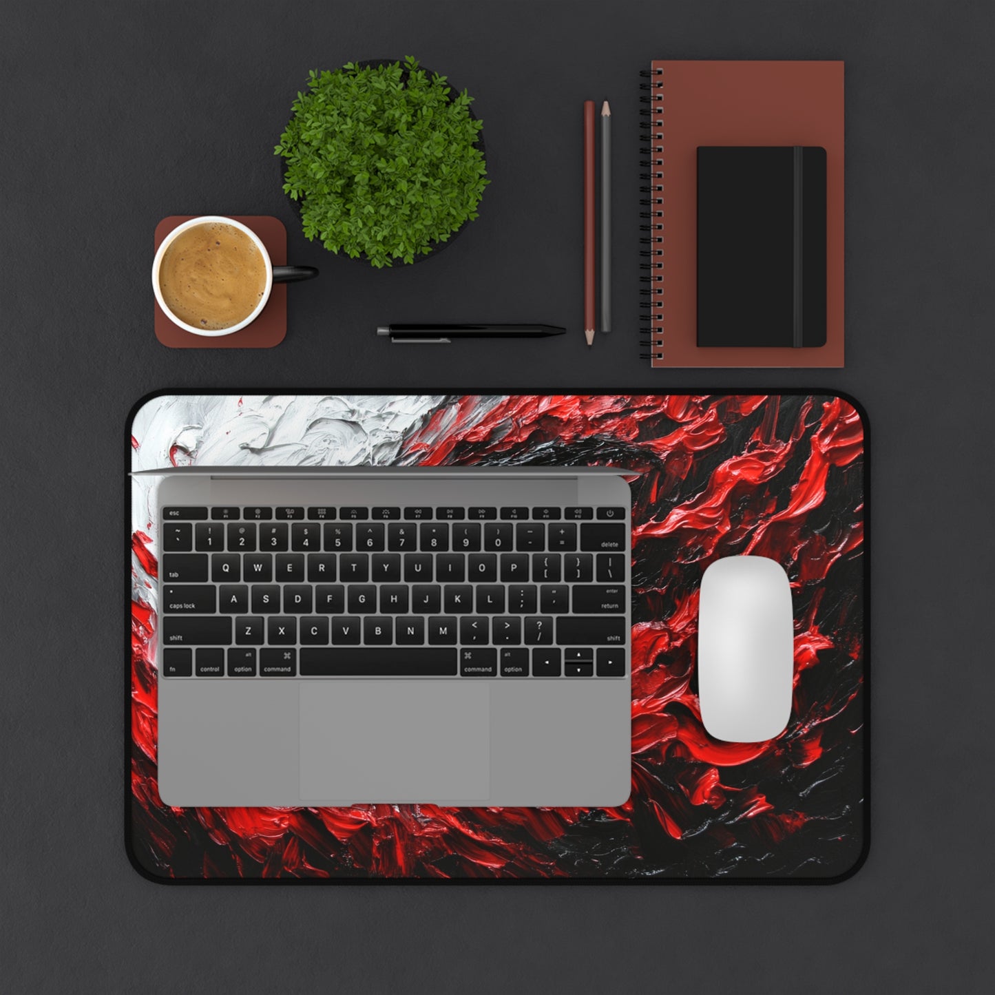 Artistic Desk Mat with Eye Design, Office Decor, Gaming Mouse Pad, Unique Gift for Artists, Modern Workspace Accessory