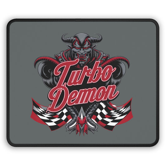 Turbo Demon Gaming Mouse Pad - Cool Desk Mat for Gamers, Office Decor, Video Game Gifts, Lifestyle Accessory, Computer Pad