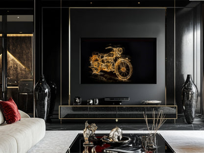TV Frame Art | Motorcycle Digital Download for TV | Neon TV Frame Instant Download