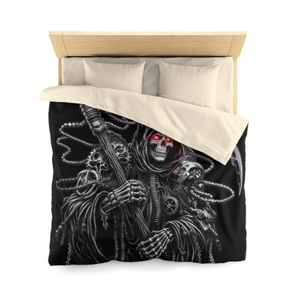 Gothic Grim Reaper Microfiber Duvet Cover, Dark Fantasy Bedding, Skull Home Decor, Halloween Bedroom, Unique Gift Idea