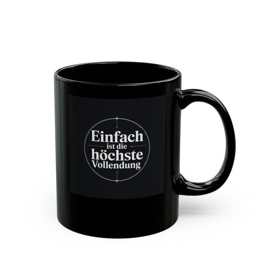 Sleek Black Coffee Mug - Minimalistic Design, Perfect Gift for Coffee Lovers, Office Supplies, Home Decor, Motivational Quote
