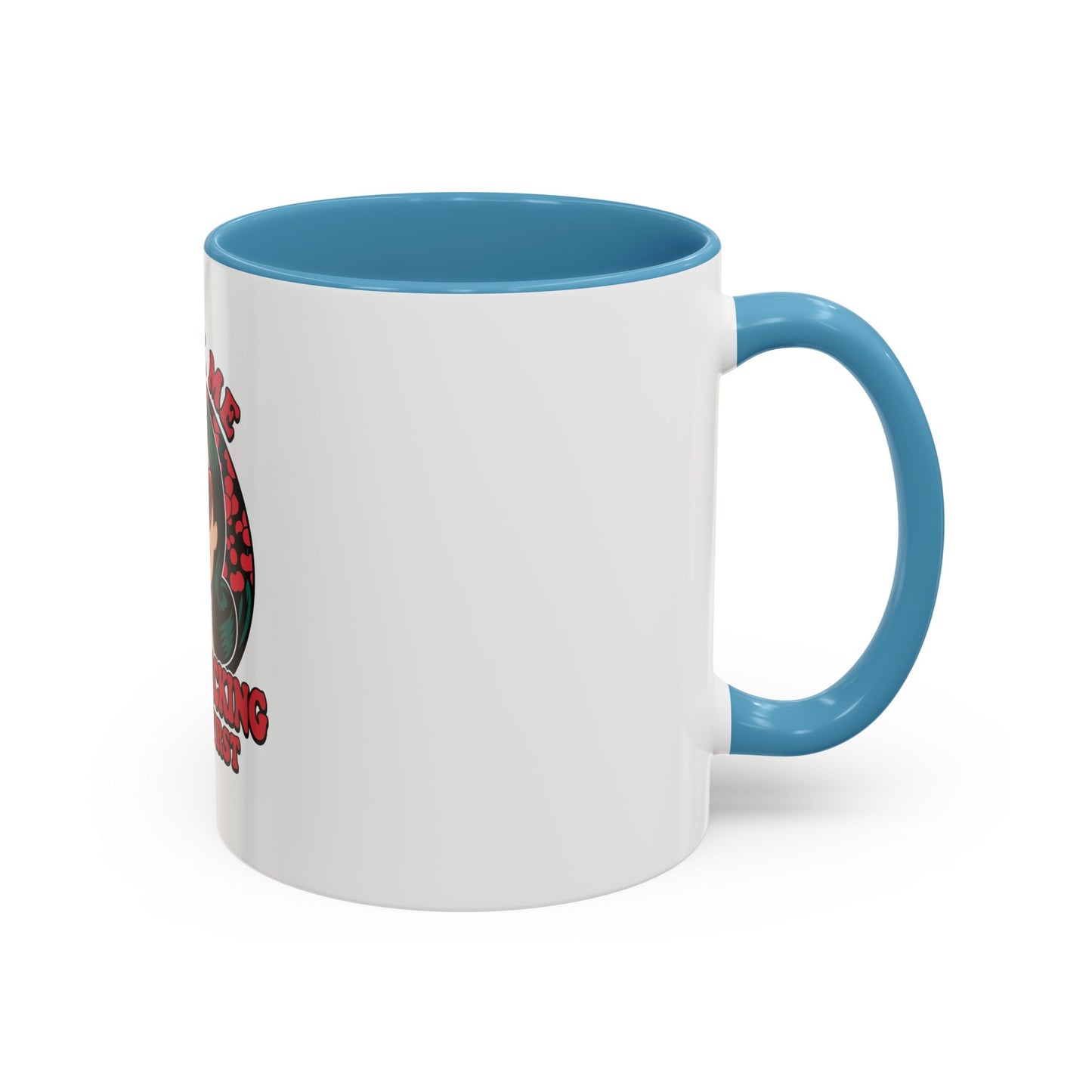 Cherry-Picking Accent Coffee Mug - Fun Gift for Coffee Lovers, Pink Handle Mug, Self-Care Reminder, Retro Design, Perfect for Birthdays,