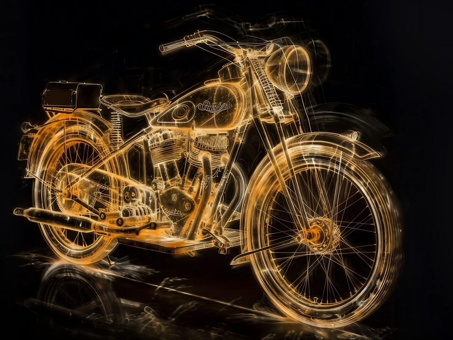 TV Frame Art | Motorcycle Digital Download for TV | Neon TV Frame Instant Download