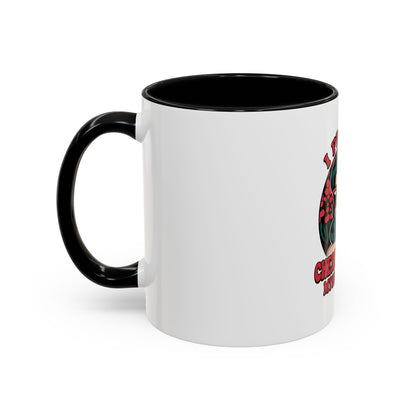 Cherry-Picking Accent Coffee Mug - Fun Gift for Coffee Lovers, Pink Handle Mug, Self-Care Reminder, Retro Design, Perfect for Birthdays,